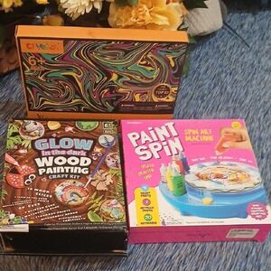 Glow in the Dark Wood Painting Set for Kids